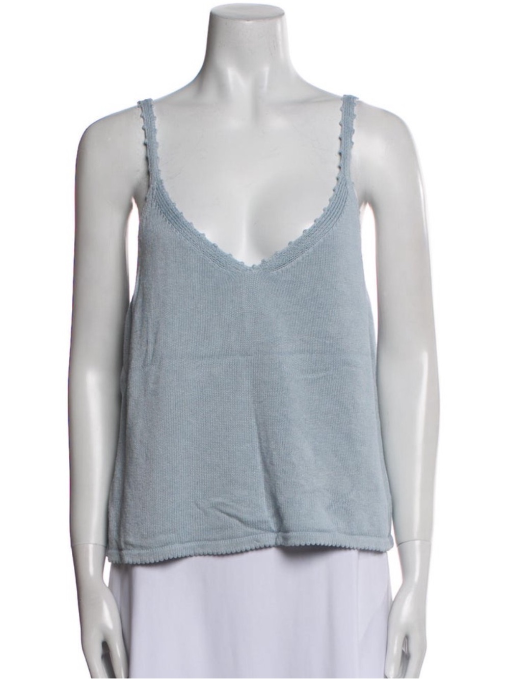 Reformation V-neck Blue Top Tencel Linen Shirt Camisole Cami